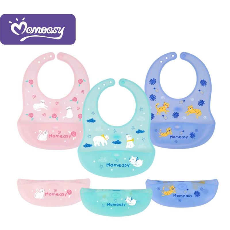 Momeasy Silicone Baby Bib 45363 Age- 6 Months & Above