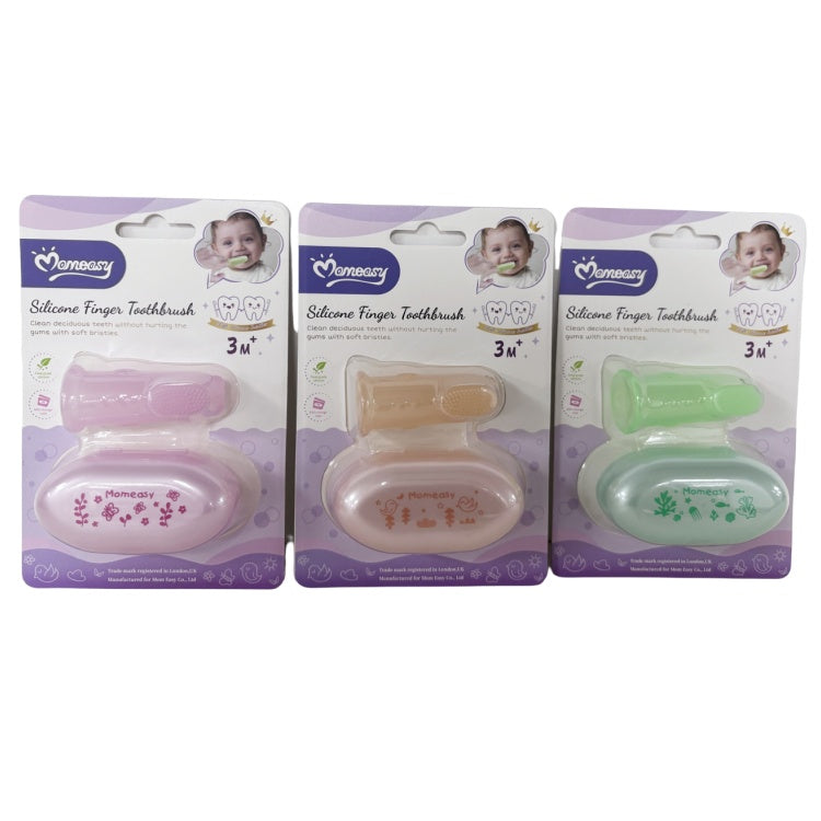 Momeasy Silicone Finger Toothbrush with Storage Box 46090  Age- 6 Months & Above