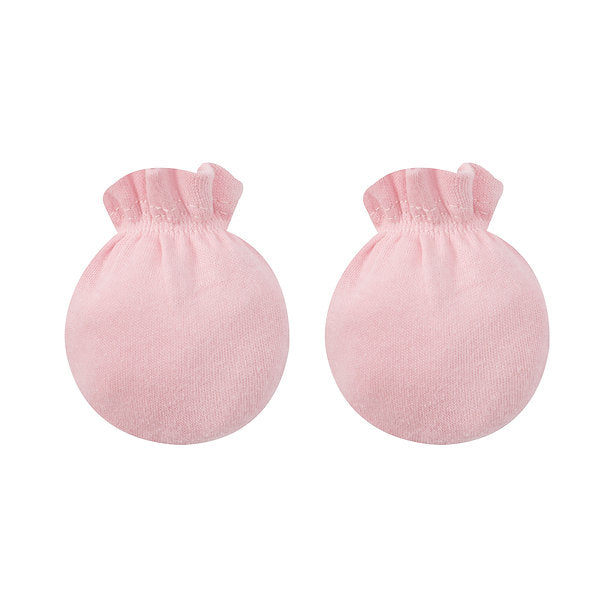 Mother's Choice Cute 6-Piece Baby Gift Set- 3 Hats & 3 Mitten Pink/White/Black IT4981 Age- Newborn to 6 Months
