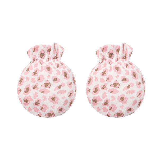 Mother's Choice Cute 6-Piece Baby Gift Set- 3 Hats & 3 Mitten Pink/White/Black IT4981 Age- Newborn to 6 Months