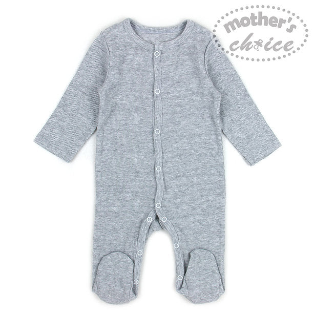 Motherschoice 2-Pack Baby Growers/ Sleepsuit Rompers Grey/White IT3576
