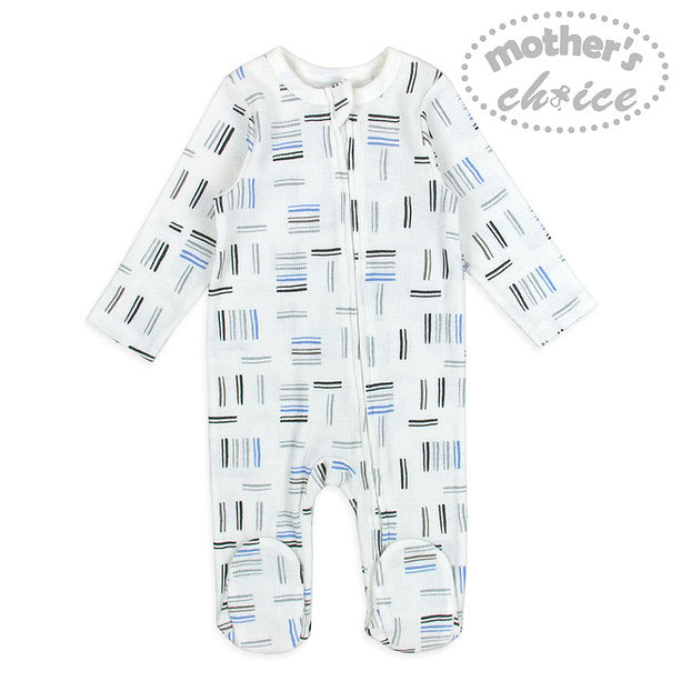 Motherschoice 2-Pack Baby Growers/ Sleepsuit Rompers Grey/White IT3574