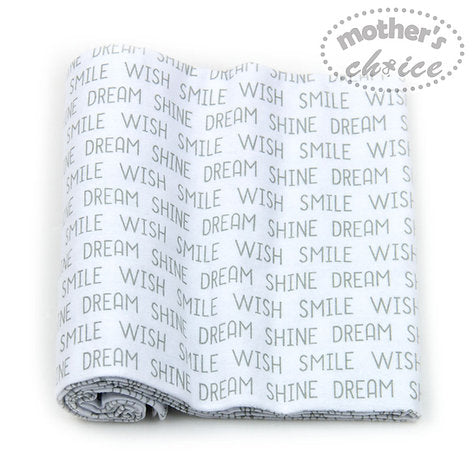 Motherschoice 3-Piece Baby Cotton Swaddle Flannel Receivers Box Set IT3535 Grey/White