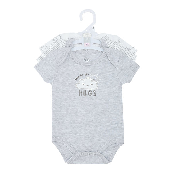 Motherschoice 3 pack Daily Bodysuits (100% Cotton) Grey IT5872