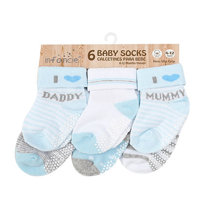 Motherschoice 6-Pack Baby Socks IT4965 Age- 6 Months to 12 months