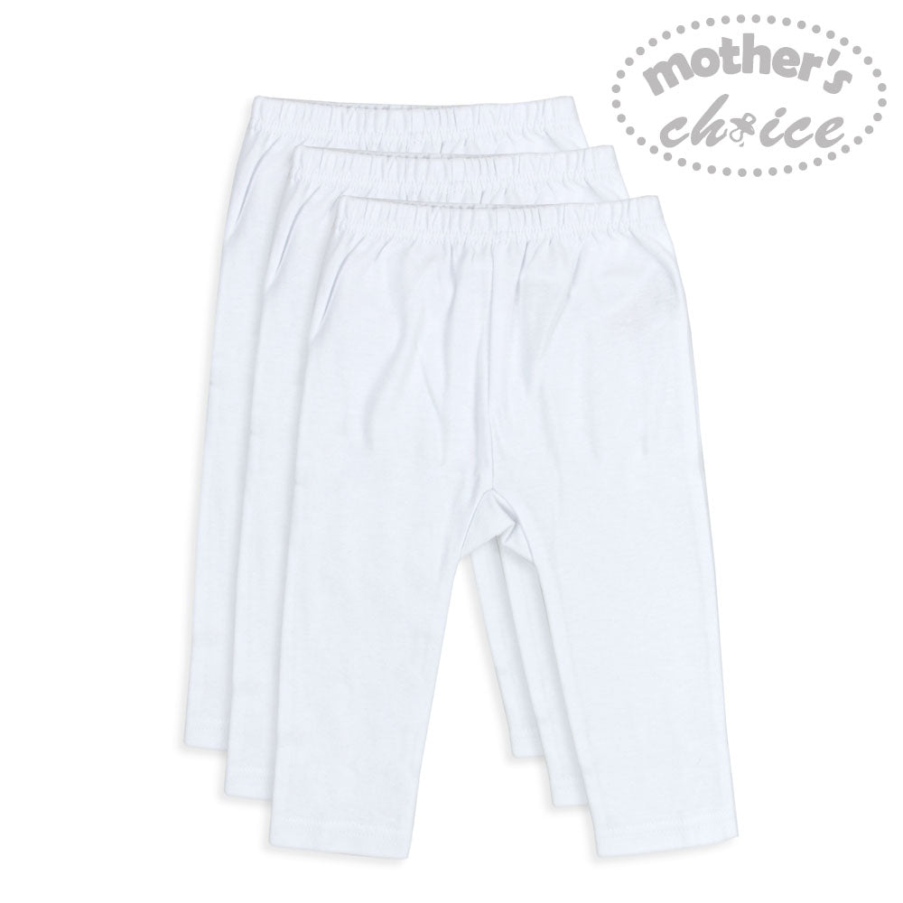Motherschoice All-White Toddler Leggins Pack of 3 IT3975A