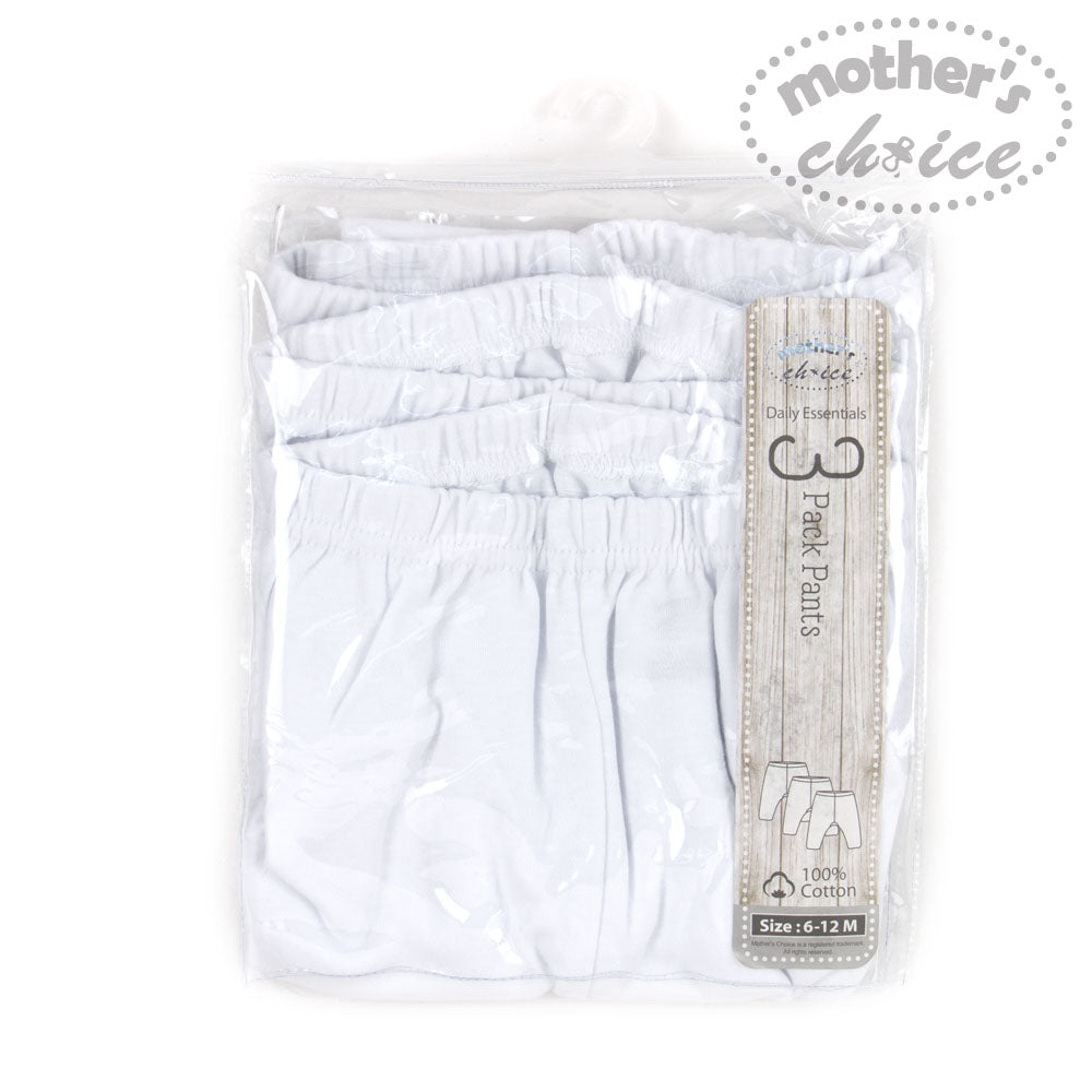 Motherschoice All-White Toddler Leggins Pack of 3 IT3975A
