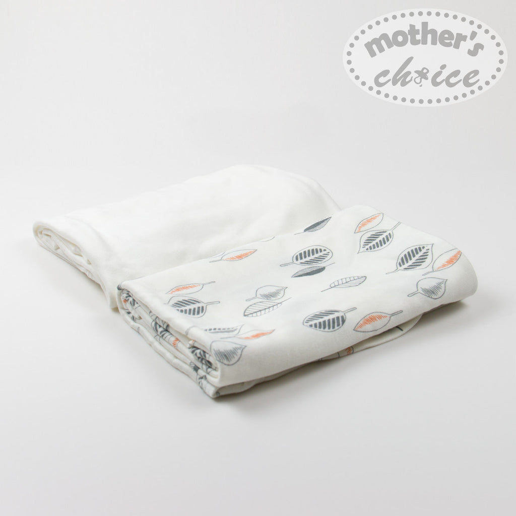 Motherschoice Baby 100% Cotton 2 Pack Flannel Swaddle Wraps White/Grey  IT11418 Age- Newborn to 2 Years