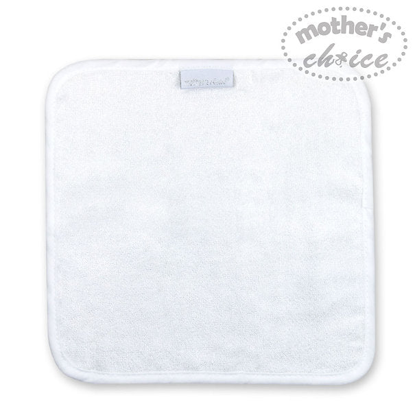Motherschoice Baby 3-Pack Bamboo Face Washcloths (25 x 25 cm) White IT3511  Age- Newborn to 4 Years 
