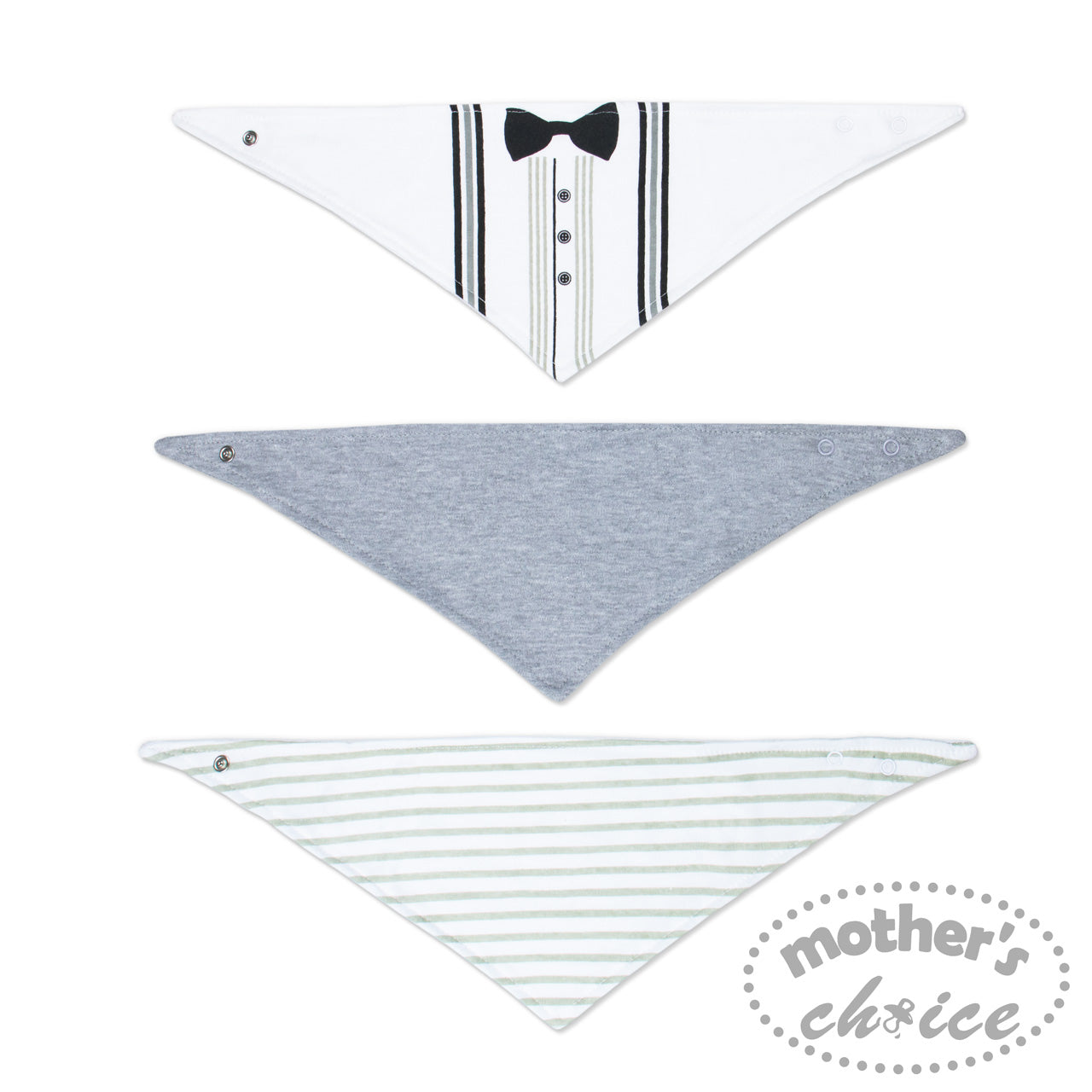 Motherschoice Baby Bandana Bipbs Pack of 3 IT1365 Ahe- 3 Months to 36 Months