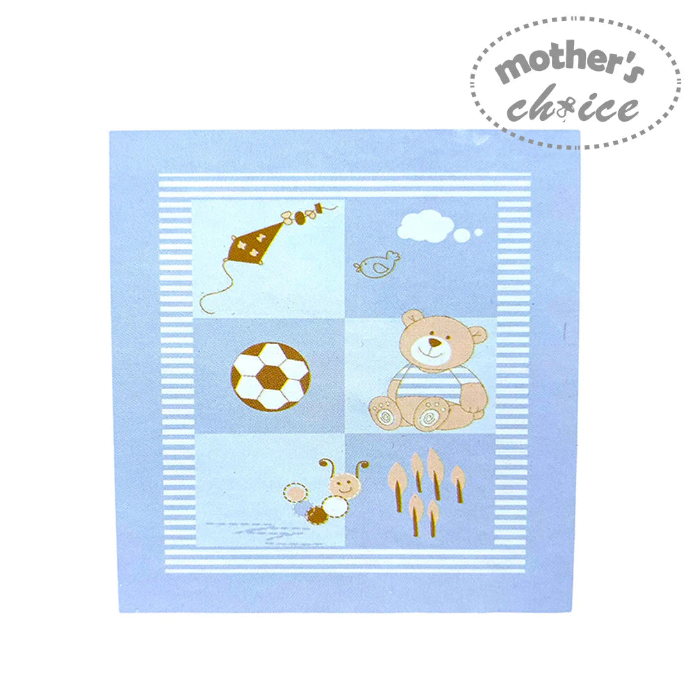 Motherschoice Baby Teddy Mink Blanket Blue (110 x 140 cm) IT4096 Age- newborn to 7 Years