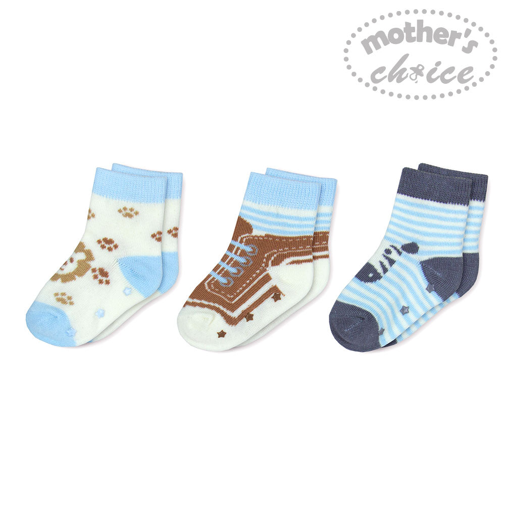 Motherschoice Baby's 3-Pack Socks Multicolor  IT2910 Age- 12 Months to 18 Months