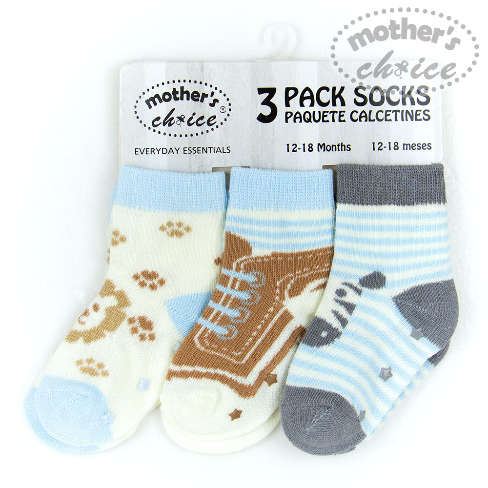 Motherschoice Baby's 3-Pack Socks Multicolor  IT2910 Age- 12 Months to 18 Months