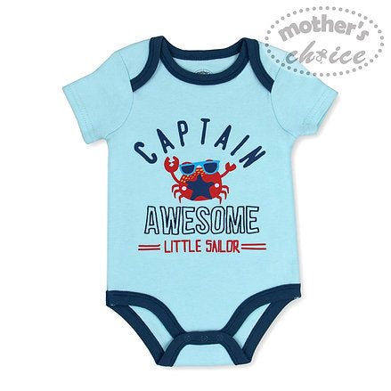 Motherschoice Captain Awesome Baby Bodysuit Pack of 5 Multicolor IT3363