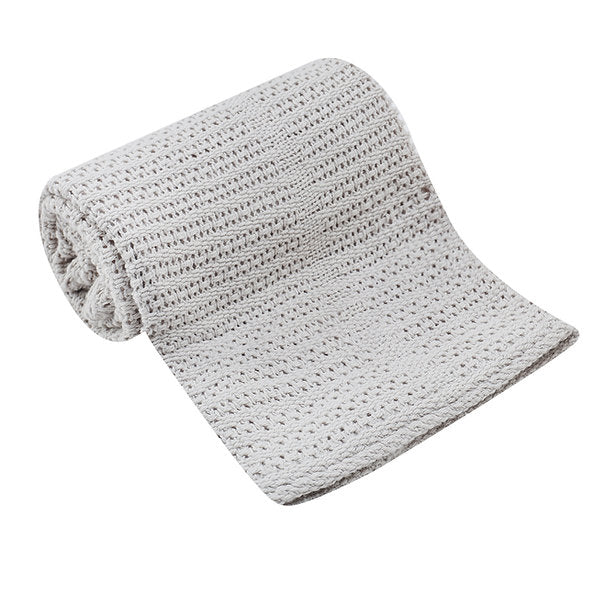 Motherschoice Cotton Cellular Baby Blanket Grey (70 x 90 cm) IT5681 Age-Newborn & Above