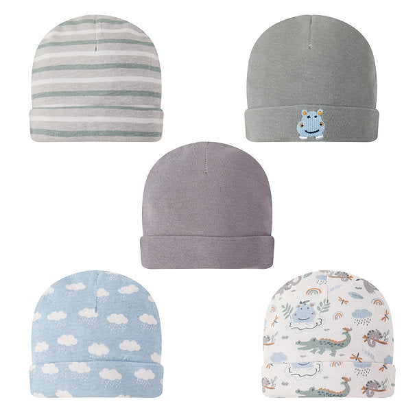 Motherschoice Cute Baby Hats Pack of 5 Multicolor IT4973