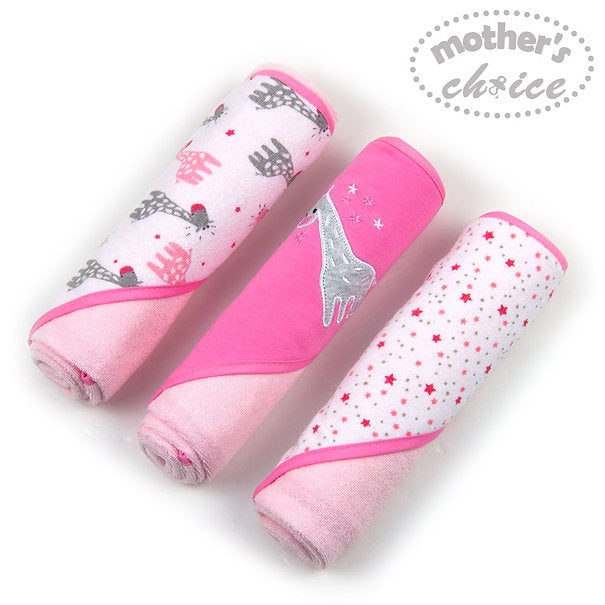 Motherschoice Cute Dinosaur & Stars Themed Baby Hooded Towels Pack of 3 (66 x 66 cm)  IT3055 Age- Newborn to 4 Years