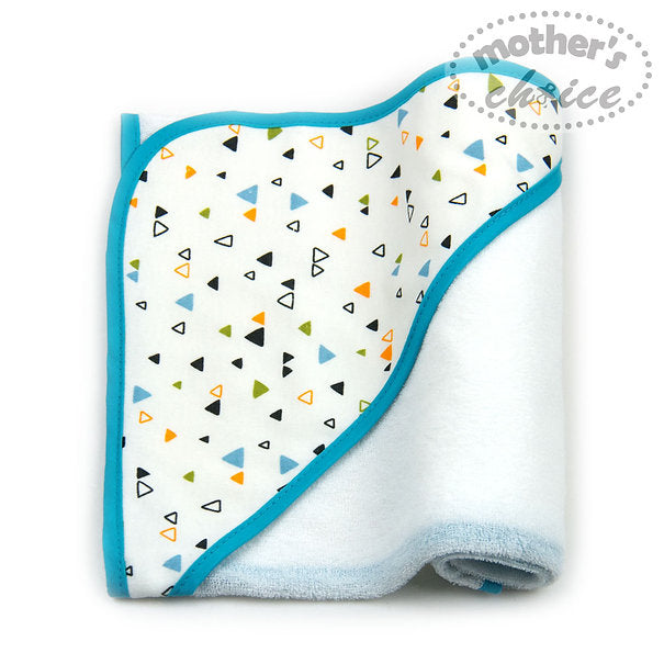 Motherschoice Cute Elephant & Stars Themed Baby Hooded Towels Pack of 3 (66 x 66 cm) Blue/White IT3056 Age- Newborn to 4 Years