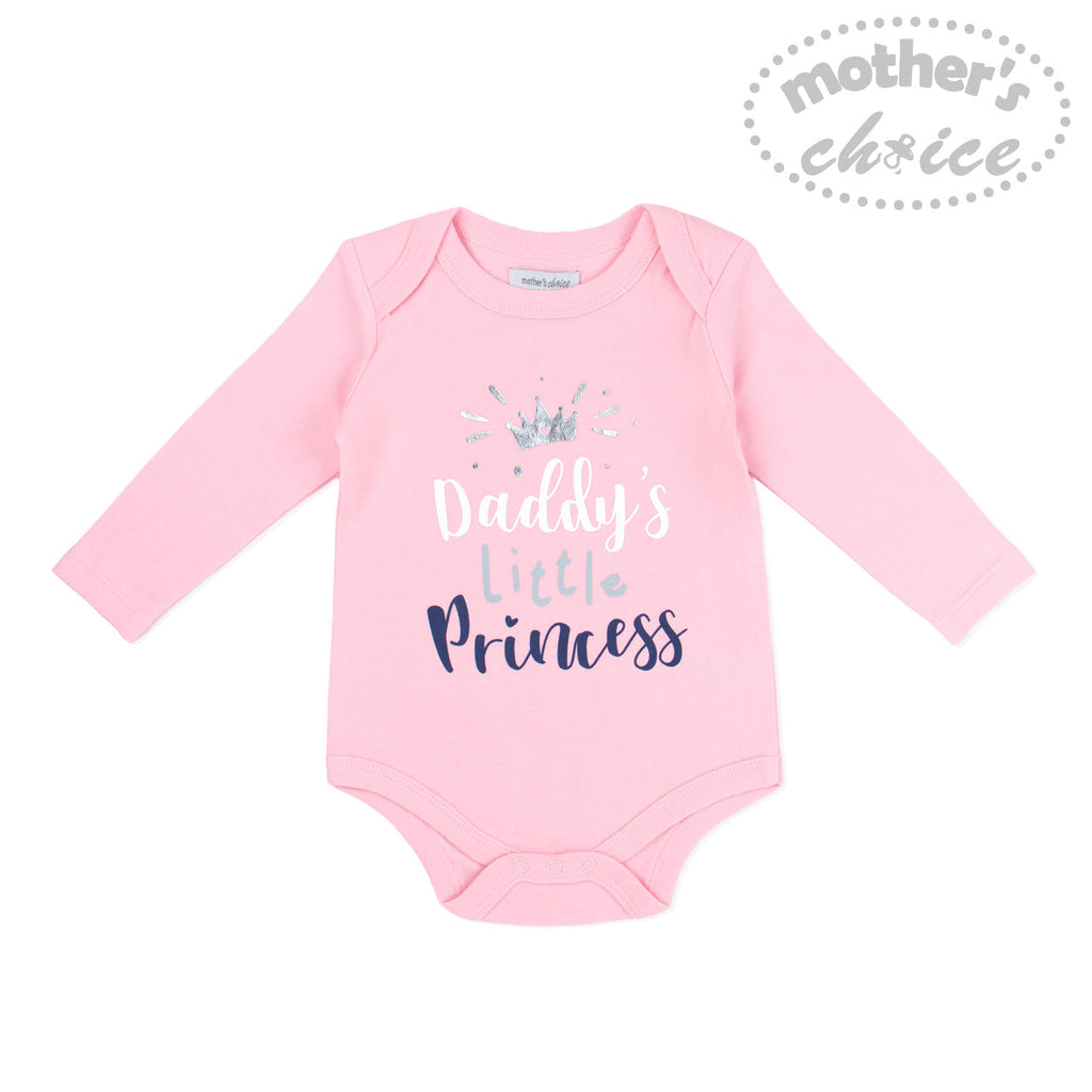 Motherschoice "Daddy's Princess" Cotton Bodysuit Pink IT11982