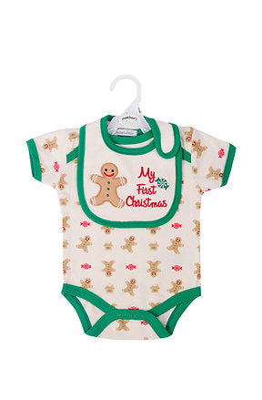Motherschoice My First Christmas Onesie and Bib Set IT9154