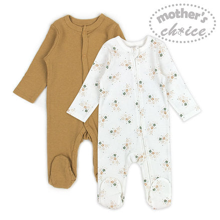 Motherschoice Printed Baby Growers/ Onesie Multicolor Pack of 2 IT3573