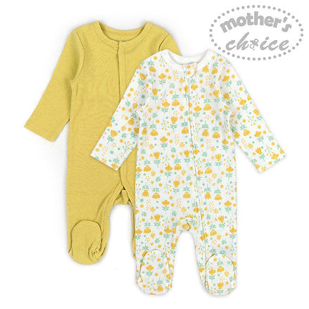 Motherschoice Printed Baby Growers/ Onesie Multicolor Pack of 2 IT3576