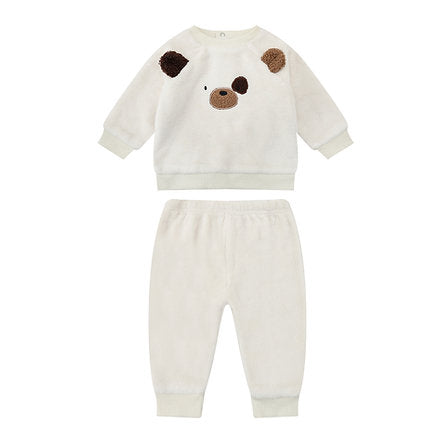 Motherschoice Top & Bottom Fleece Jogger Set Cream IT5619