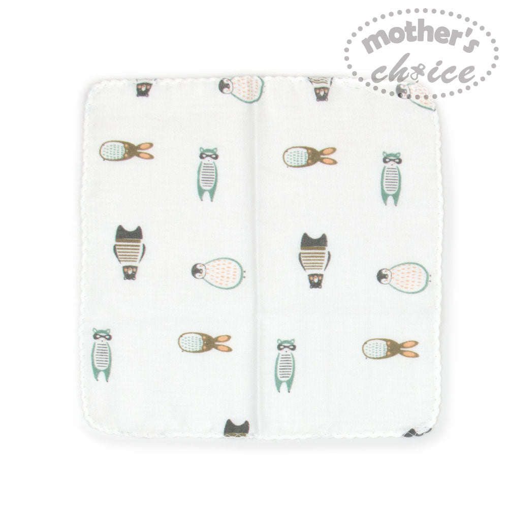 Motherschoice Ultrasoft Muslin Baby Double Layered Face Cloth Pack of 6 White IT3689B Age-Newborn & Above