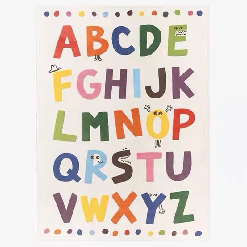 Peekaboo 3D Alphabet Rectangular Carpet/ Baby Play Mat (80 x 100 cm) White/Multicolor Age- Newborn & Above