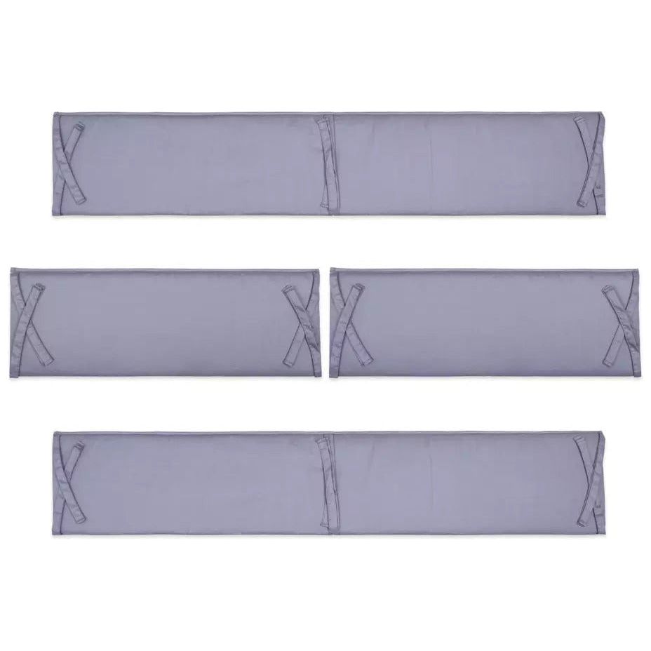 Peekaboo Cot/Crib Bumper Solid Grey (200 X 30 cm) Age- Newborn & Above
