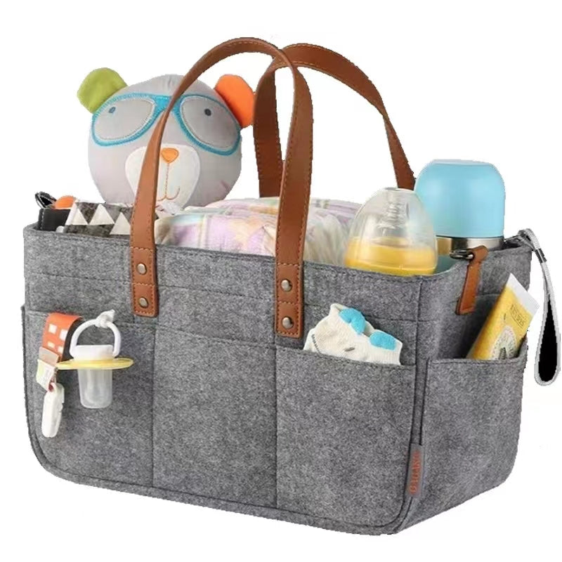 Peekaboo Multiutility Diaper Caddy Organizer Grey