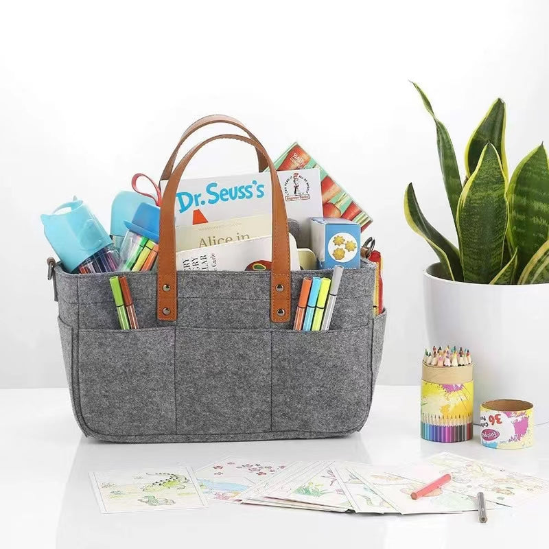 Peekaboo Multiutility Diaper Caddy Organizer Grey