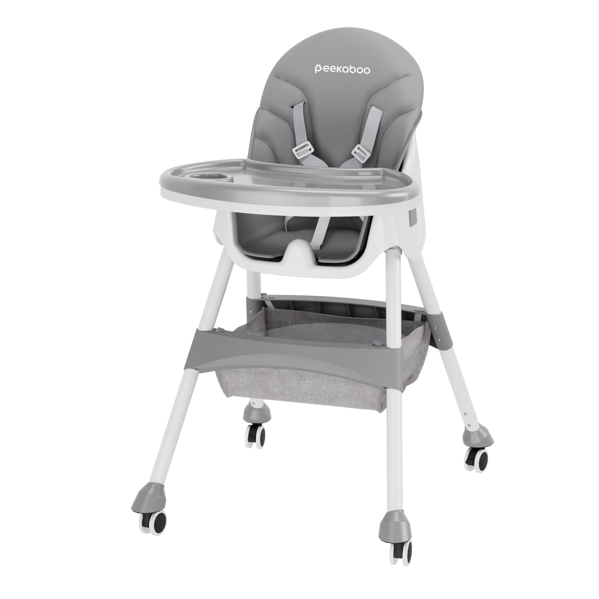 Peekaboo Premium 2 in 1 Comfy High Chair Slate Grey Age- 6 Months to 4 Years