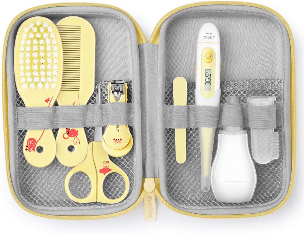 Philips Avent Baby Care Set & free Toiletry Bag Sch400/00 Scf870/21 Pack of 9 Age- Newborn & Above