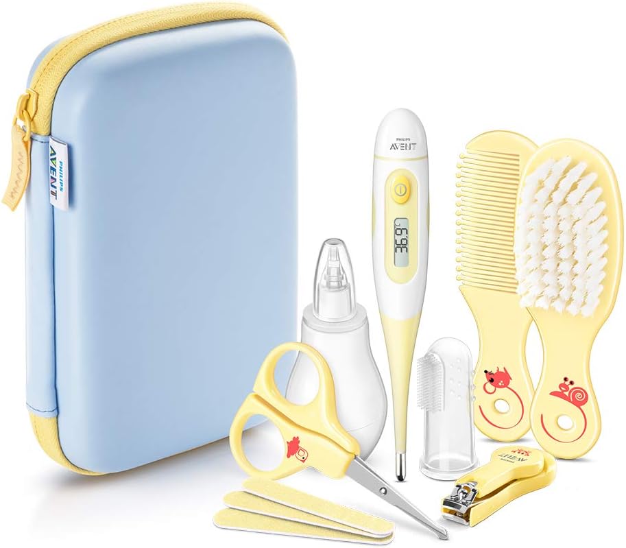Philips Avent Baby Care Set & free Toiletry Bag Sch400/00 Scf870/21 Pack of 9 Age- Newborn & Above