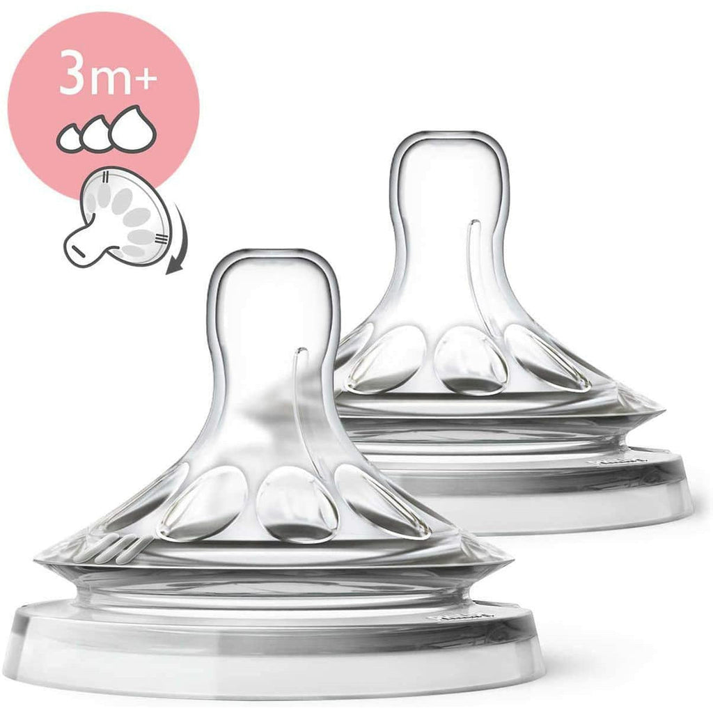 Philips Avent Natural Variable Flow Teats 2 Pack 3m+