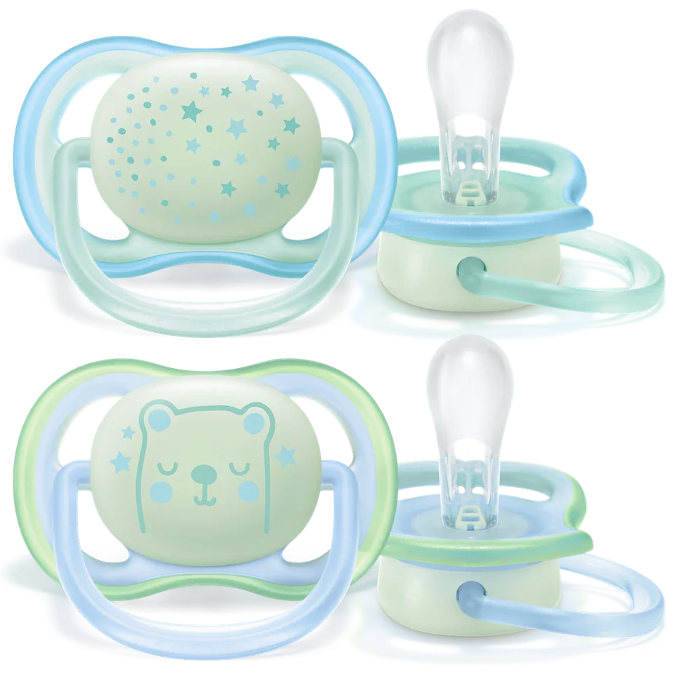 Philips Avent Ultra Air Night Baby Pacifiers  Scf376/10 Age- Newborn to 6 Months