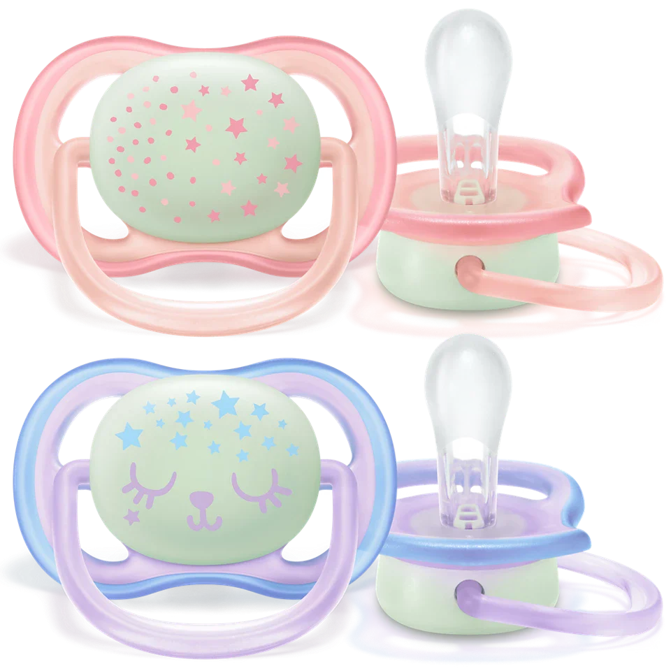 Philips Avent Ultra Air Night Baby Pacifiers  Scf376/10 Age- Newborn to 6 Months
