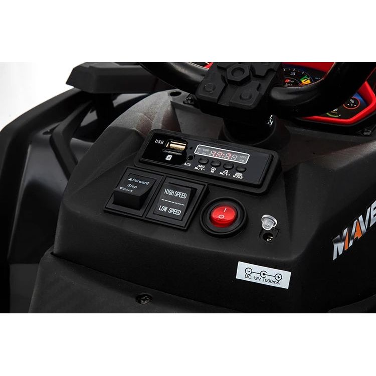 Pibi 12V High Power 125 cm Long Quad Motor Bike Ride-on SR3588 Red/Black Age- 3 Years & Above
