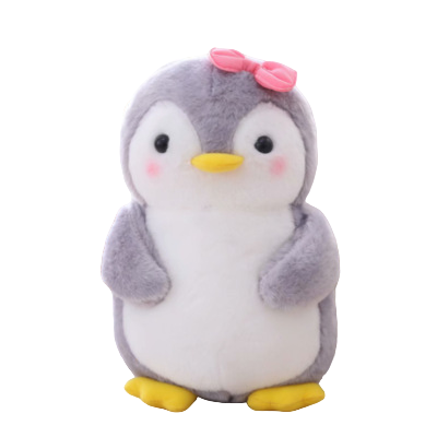 Pibi 25 cm Cute & Supersoft Penguin Plush Toy White/Grey Age - Newborn & Above