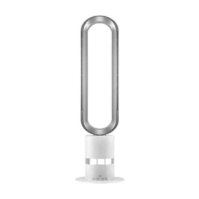Pibi 39-Inch Air Cooling Bladeless Tower Fan with Stand White/Silver