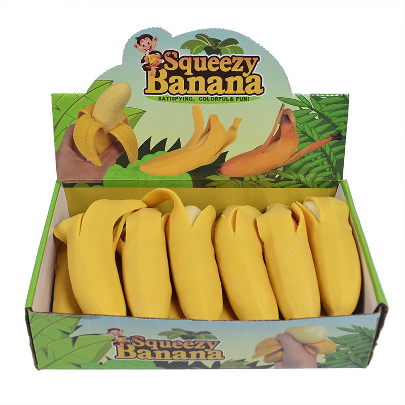 Pibi Banana Fidget Squishy Toy Yellow Age- 3 Years & Above