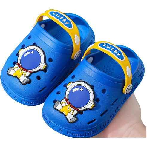 Pibi Boys Cute Space Astronaut Rabbit Clogs Blue