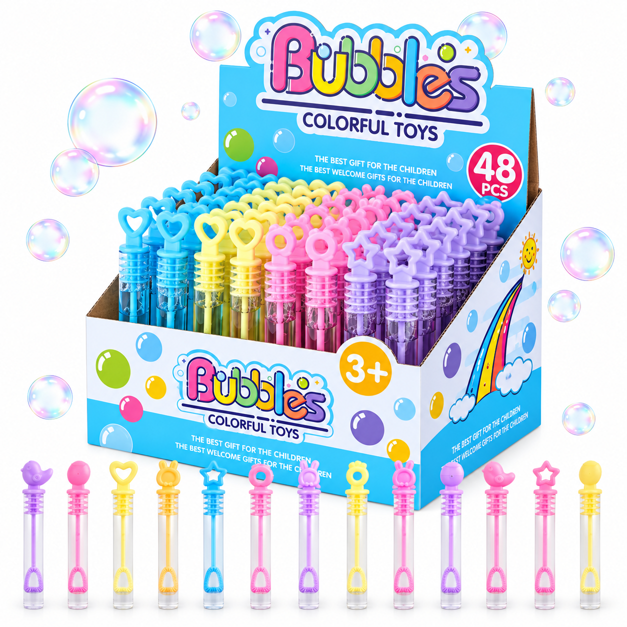 Pibi 120ml Bubble Sticks Assorted Multicolor Age- 3 Years & Above