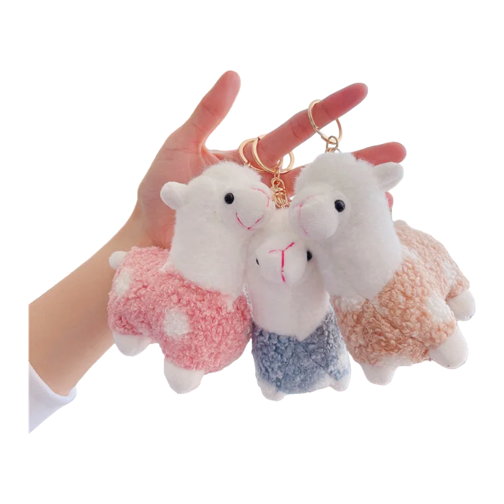 Pibi Cute Mini Sheep Plush Toy Keychain 12 cm Assorted (Single) Age - 3 Years & Above