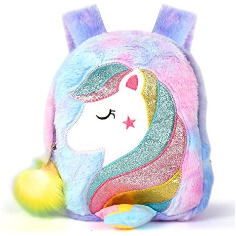 Pibi Cute Unicorn Supersoft Plush Backpack ( 28 x 21 cm) Multicolor Age - 3 Years & Above