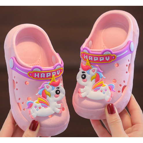 Pibi Girls Cute Unicorn Clogs Pink
