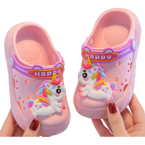 Pibi Girls Cute Unicorn Clogs Pink