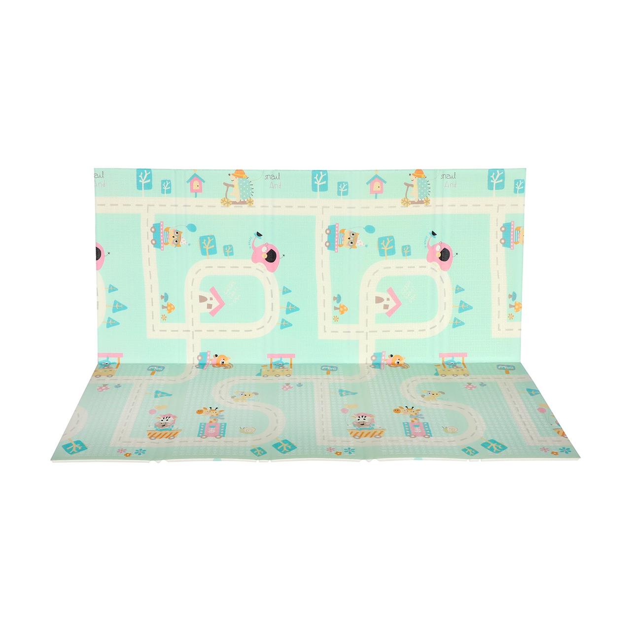 Pibi Jungle Animal Safari Themed XPE Foldable Double Sided Playmat Extra Large (180 x 200 x 1.5cm) Age- 6 Months & Above