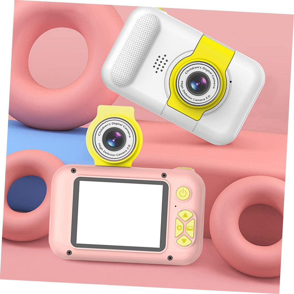 Pibi Kids 2.4 inch Front And Rear Dual Mini Camera Pink/Yellow Age- 3 Years & Above